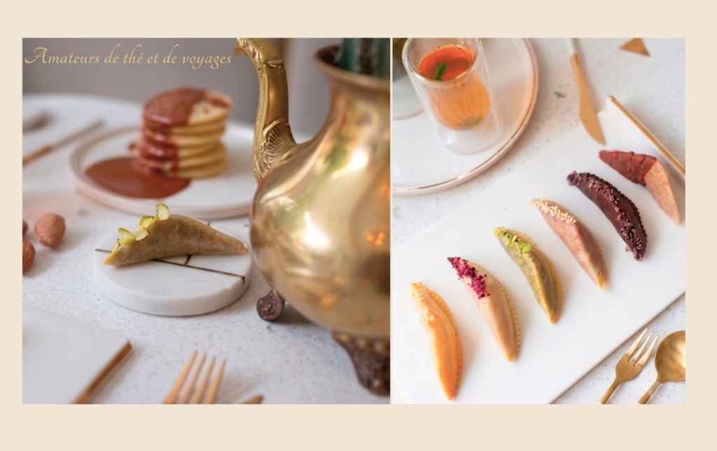 Assortiment de pâtisseries marocaines artisanales et cornes de gazelle chez Drimohouse à Versailles